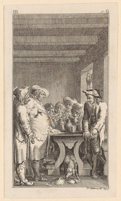 Vogt, Scheerer and Christians at the Table by Daniel Nikolaus Chodowiecki