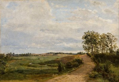 Road across the hills. Study by Dankvart Dreyer