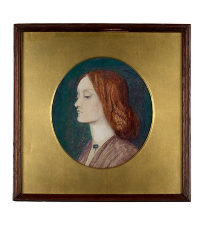 Portrait of Elizabeth Siddal facing left by Dante Gabriel Charles Rossetti