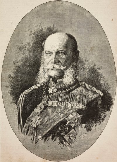 Emperor William I of Germany in 1887 (engraving) by Dante Paolocci