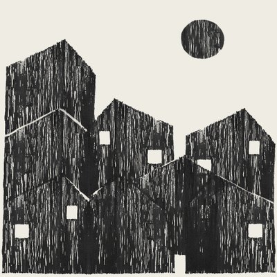 Abstract Cityscape Houses by Danushka Abeygoda