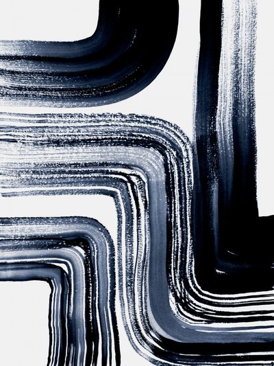 Flowing Indigo Strokes by Danushka Abeygoda