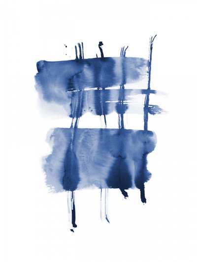 Fluid Indigo Strokes by Danushka Abeygoda
