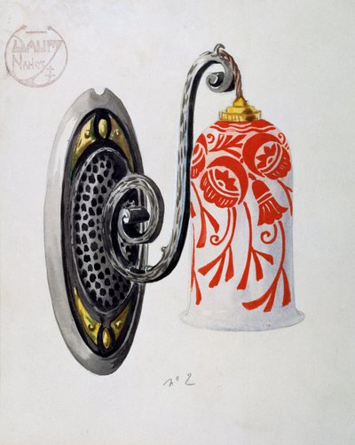 Model of a Number 2 Art Nouveau Wall Light from Daum Brothers Manufacturing by Daum Freres