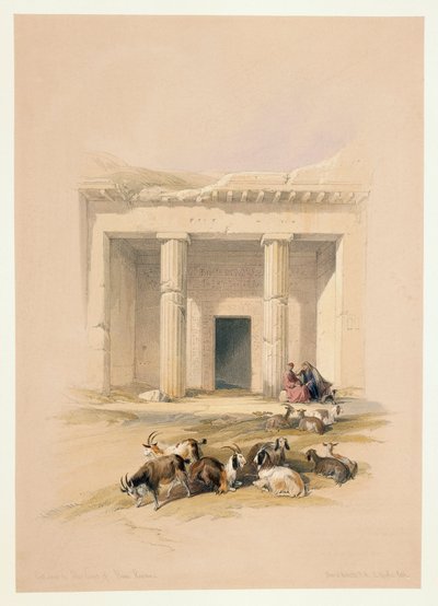 Entrance to Caves of Beni Hassan, Engraving Based on Drawing by David Roberts by David (after) Roberts