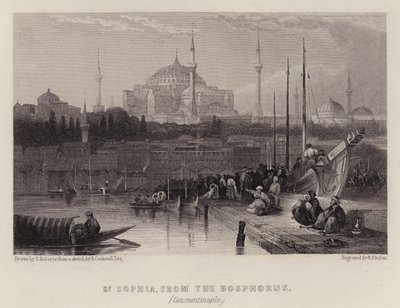 St Sophia, from the Bosphorus, Constantinople by David (after) Roberts