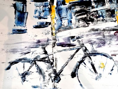 Urban Bicycle Abstract by David Antonides