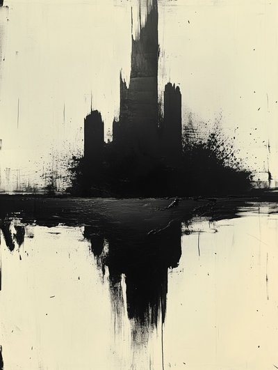 Abstract City Reflection by David Drake
