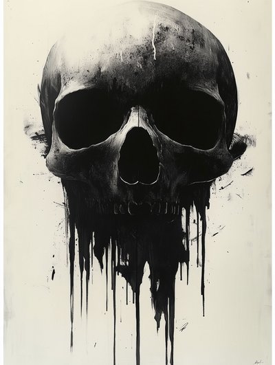 Dark Dripping Skull by David Drake