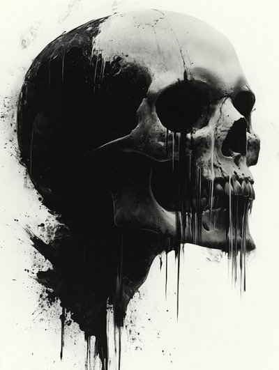 Dark Dripping Skull by David Drake