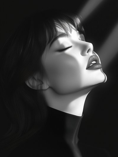 Shadowed Beauty Portrait by David Drake