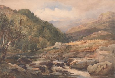 Landscape with Stream and Haymakers by David Hall McKewan