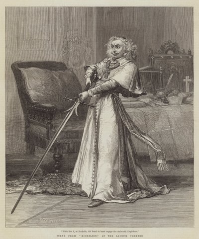 Scene from Richelieu, at the Lyceum Theatre by David Henry Friston