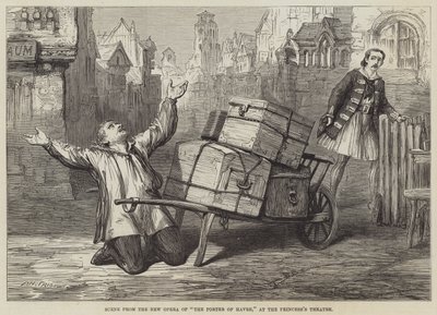 Scene from the New Opera of The Porter of Havre, at the Princess