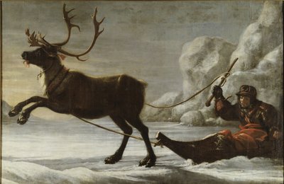 Reindeer with a Sledge by David Klöcker Ehrenstrahl