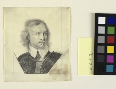 Head and Shoulders Portrait of Oliver Cromwell by David Loggan