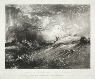 Various Subjects of Landscape, Characteristic of English Scenery from Pictures Painted by John Constable, R.A.: Summer Afternoon - after a Shower by David Lucas