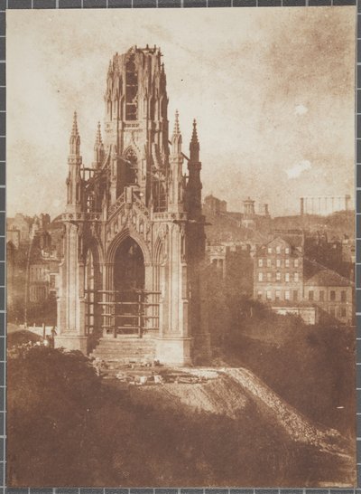 Scott Monument, Edinburgh, during construction by David Octavius Hill and Robert Adamson