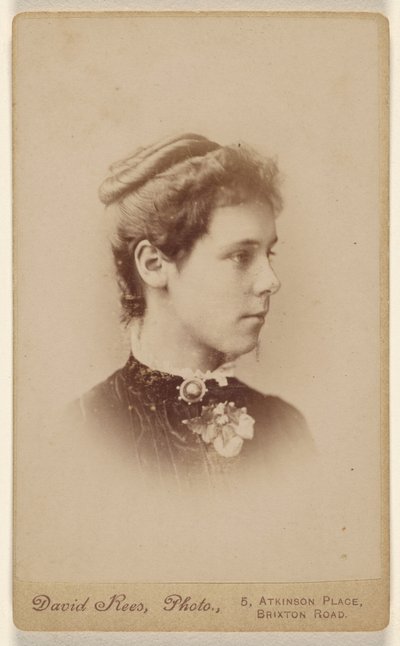 Unidentified Young Woman in Profile, Printed in Vignette-Style by David Rees