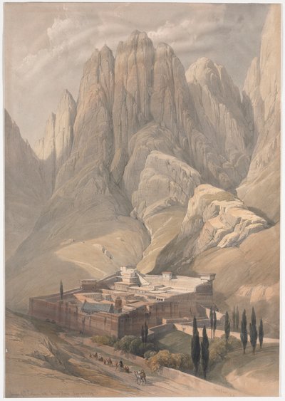 Convent of St. Catherine with Mount Horeb by David Roberts