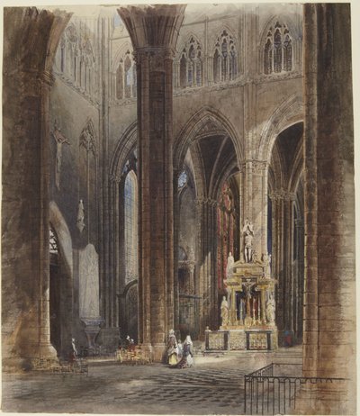 Interior of Amiens Cathedral by David Roberts