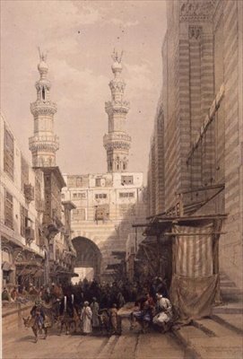 Minarets and Grand Entrance to the Mosque of the Metwalys, Cairo, from 