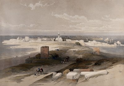 The ancient city of Tyre, taken from the isthmus by David Roberts