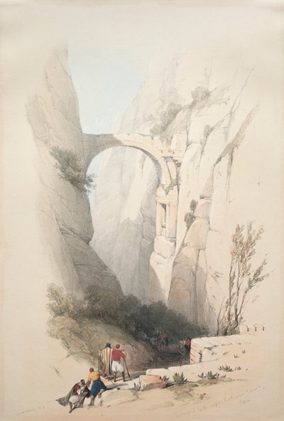 Triumphal Arch Crossing the Ravine Leading to Petra by David Roberts