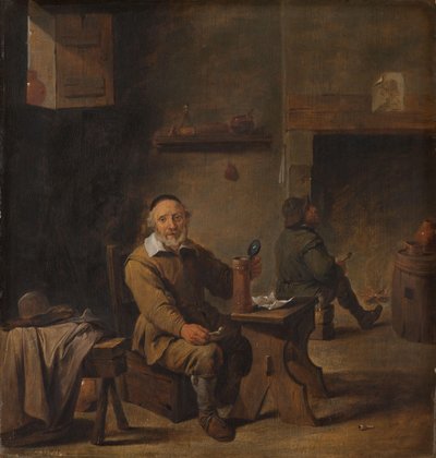 Elderly Man Seated in a Tavern by David Teniers (II) (after)