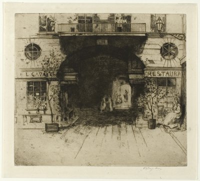 Restaurant Cavalier, Plate Five from the Paris Set by David Young Cameron