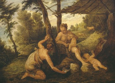 Adam and Eve after the Expulsion (after Paulo Veronese and studio) by David Teniers the Younger