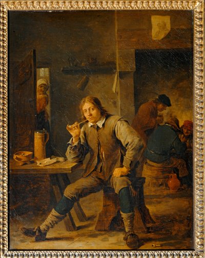 Smoker Leaning on a Table by David the Younger Teniers
