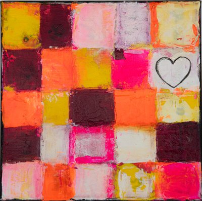 Colorful Grid Heart by Deb Chaney