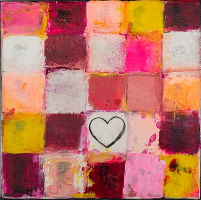 Colorful Heart Grid by Deb Chaney