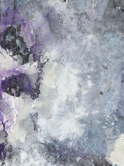 Cosmic Purple Grey Texture by Deb Chaney