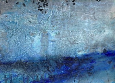 Deep Blue Abstraction by Deb Chaney