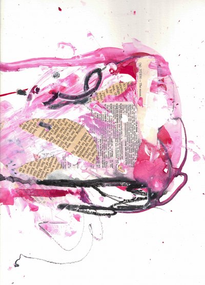 Dynamic Pink Abstract by Deb Chaney