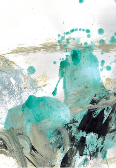 Dynamic Teal Splash by Deb Chaney