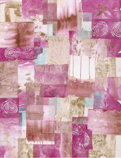 Textured Pink Collage by Deb Chaney