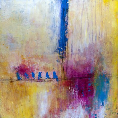 Vibrant Abstract Birds by Deb Chaney