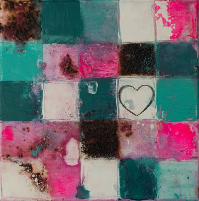 Vibrant Heart Grid by Deb Chaney