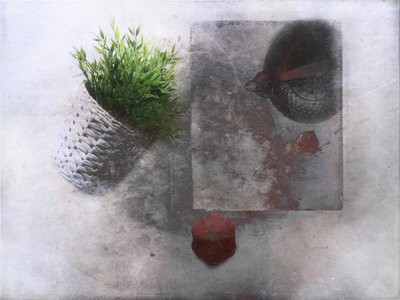 Abstract Green Still Life by Delphine Devos