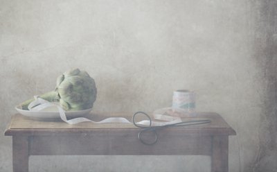Artichoke and Delicate Ribbon by Delphine Devos