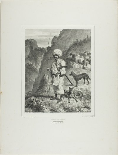 Bannat Shepherd, Left Bank of the Danube by Denis Auguste Marie Raffet