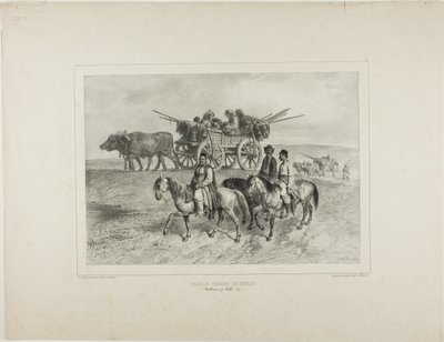 Family of Traveling Hungarian Gypsies, Moldavia, July 19, 1837 by Denis Auguste Marie Raffet