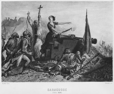 The Siege of Zaragoza in June 1808 by Denis Auguste Marie Raffet