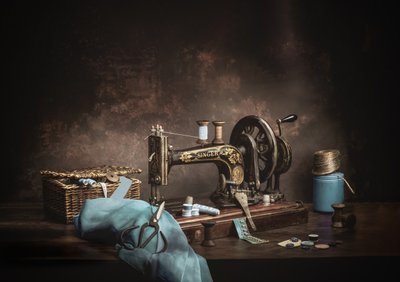 Antique Sewing Still Life by Denis O Reilly