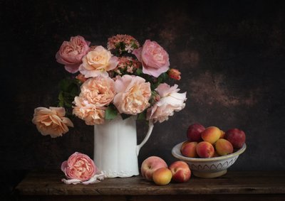 Elegant Roses and Peaches by Denis O Reilly