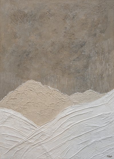 Textured Mountain Landscape by Denise Quah