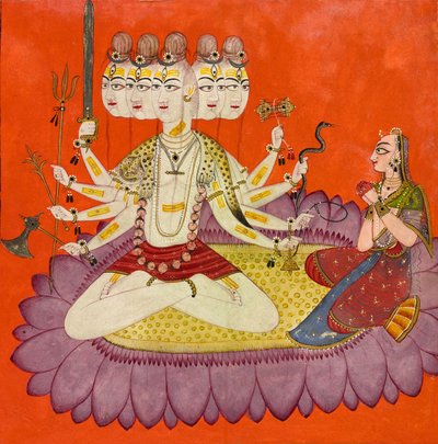 Sadashiva Worshipped by Parvati, c.1690 by Devidasa (attr.to)